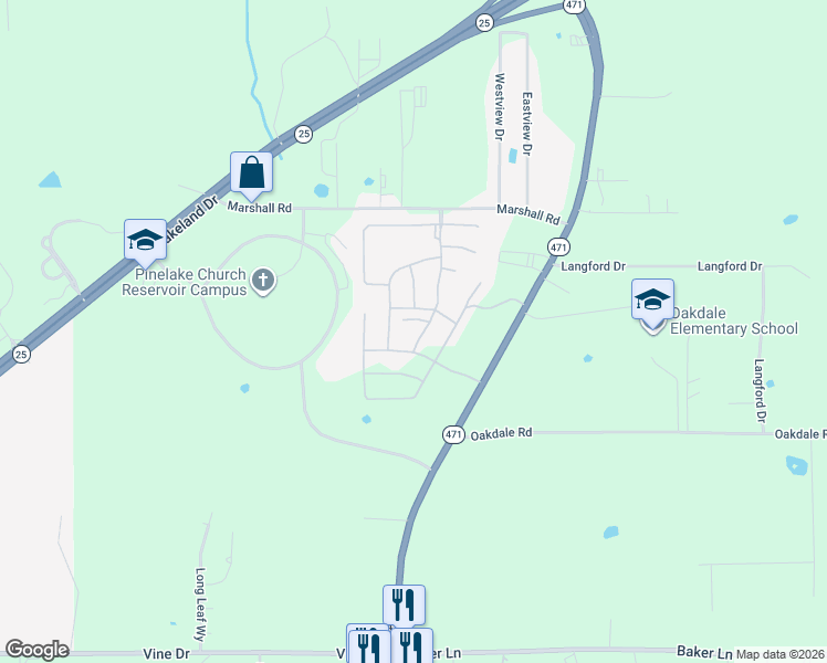 map of restaurants, bars, coffee shops, grocery stores, and more near in Flowood