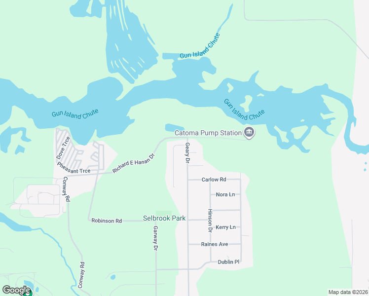 map of restaurants, bars, coffee shops, grocery stores, and more near 343 Geary Drive in Montgomery