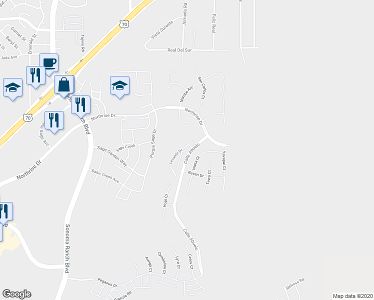 map of restaurants, bars, coffee shops, grocery stores, and more near 4422 Levante Drive in Las Cruces