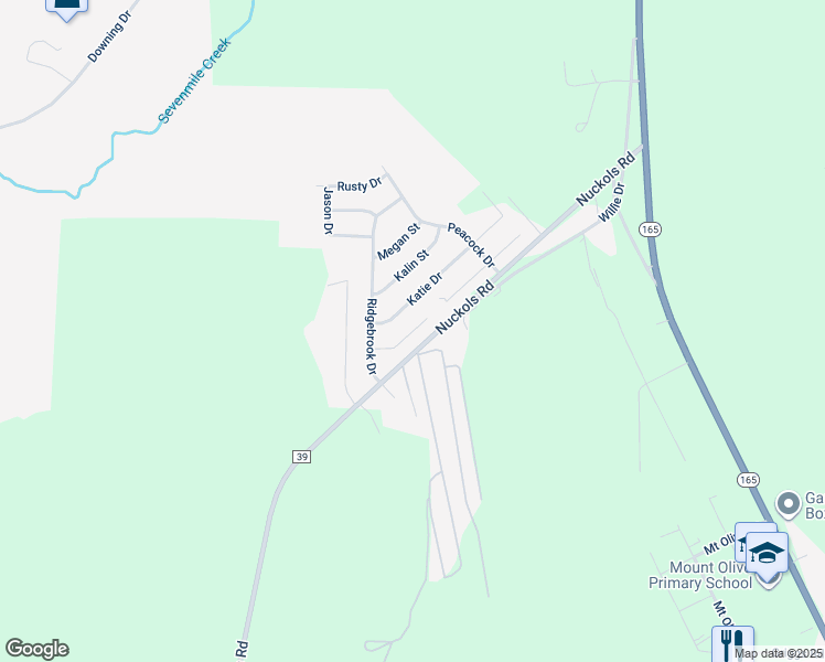 map of restaurants, bars, coffee shops, grocery stores, and more near 15 Leah Court in Phenix City