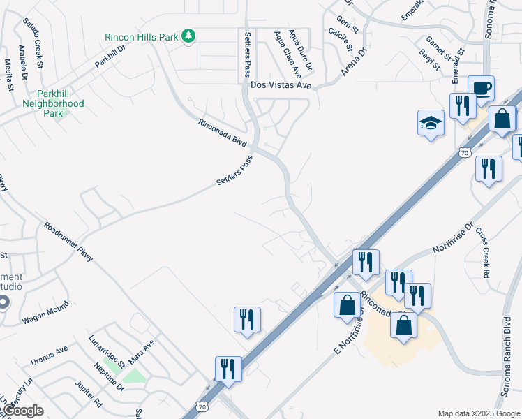 map of restaurants, bars, coffee shops, grocery stores, and more near 2968 Escenico Court in Las Cruces