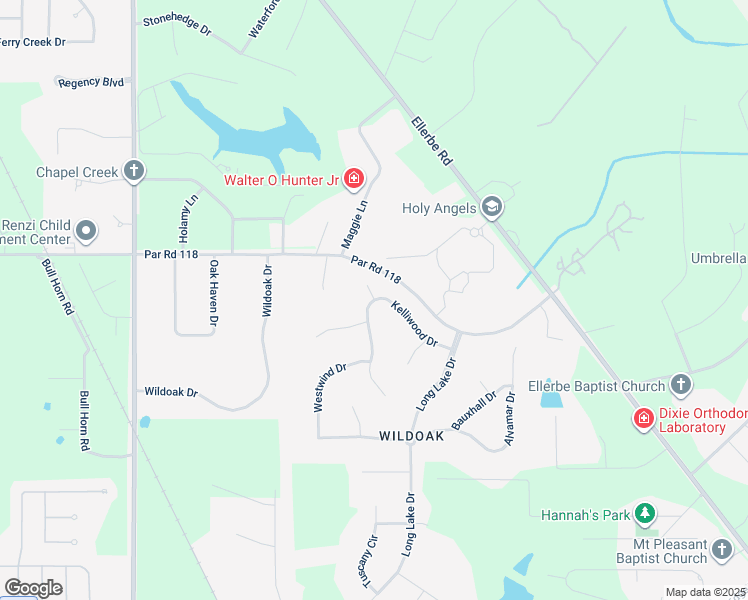 map of restaurants, bars, coffee shops, grocery stores, and more near Covington Circle & Keystone Circle in Shreveport