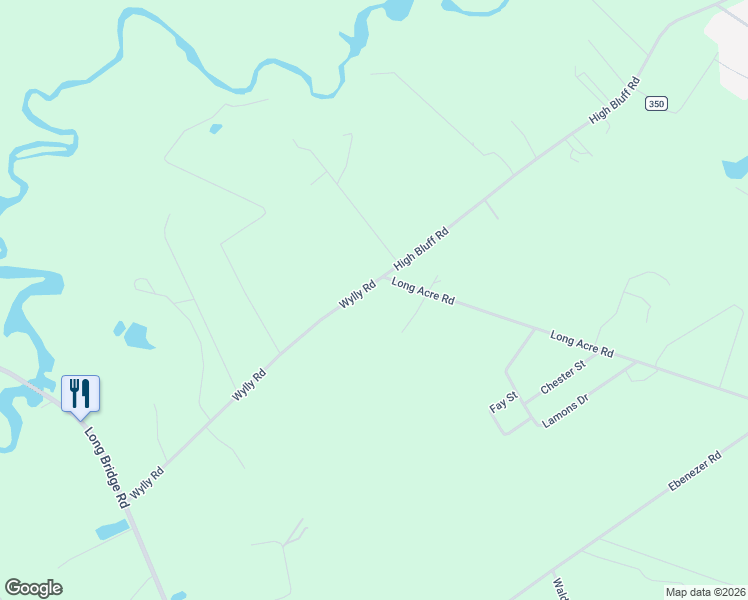 map of restaurants, bars, coffee shops, grocery stores, and more near 520 Wylly Road in Rincon