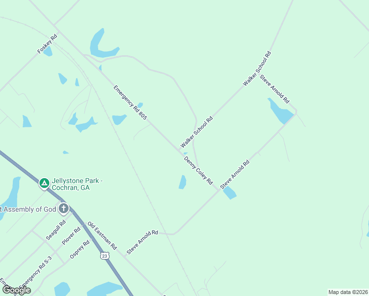 map of restaurants, bars, coffee shops, grocery stores, and more near 104 Walker School Road in Cochran