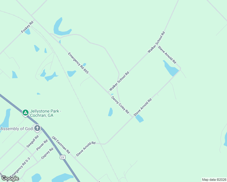 map of restaurants, bars, coffee shops, grocery stores, and more near 104 Walker School Road in Cochran