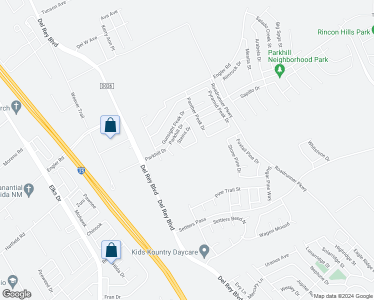 map of restaurants, bars, coffee shops, grocery stores, and more near 4470 Hillsboro Loop in Las Cruces