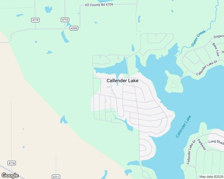 map of restaurants, bars, coffee shops, grocery stores, and more near Ridgewood Lane in Callender Lake