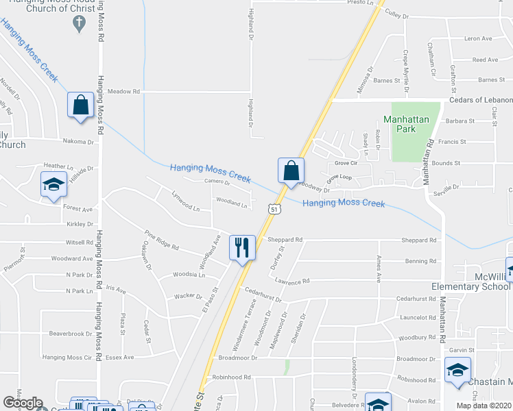 map of restaurants, bars, coffee shops, grocery stores, and more near 110 Paso Cove in Jackson
