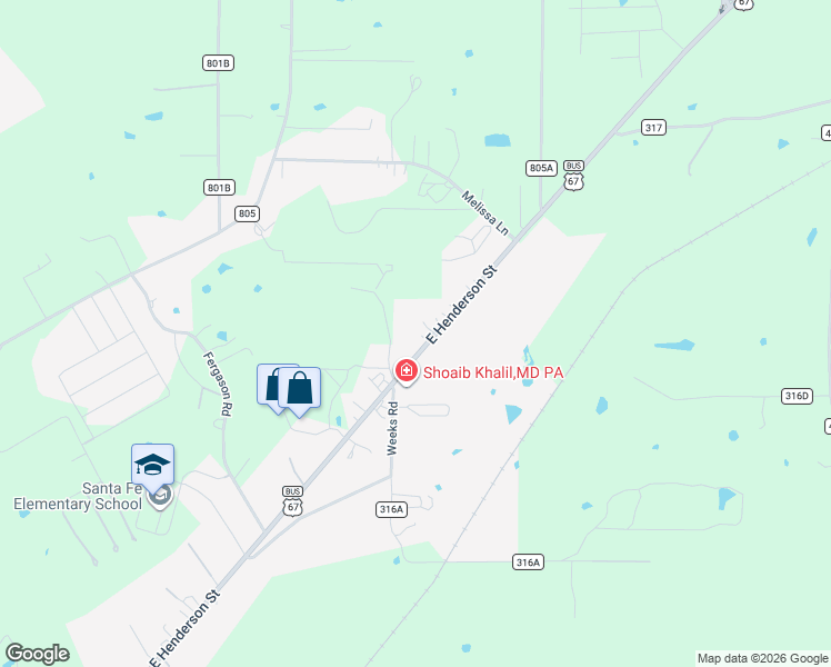 map of restaurants, bars, coffee shops, grocery stores, and more near 1913 East Henderson Street in Cleburne