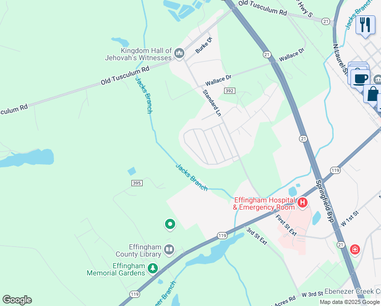 map of restaurants, bars, coffee shops, grocery stores, and more near 216 Quail Run Circle in Springfield