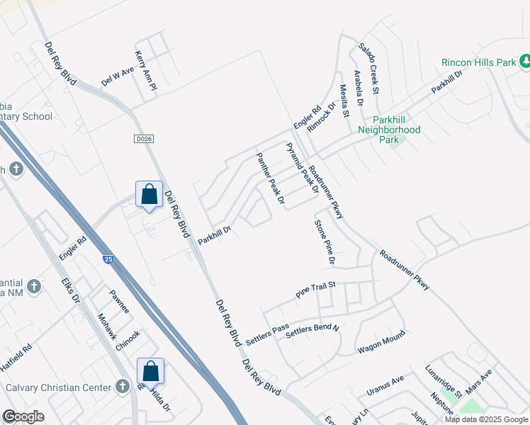 map of restaurants, bars, coffee shops, grocery stores, and more near 4525 Hillsboro Loop in Las Cruces