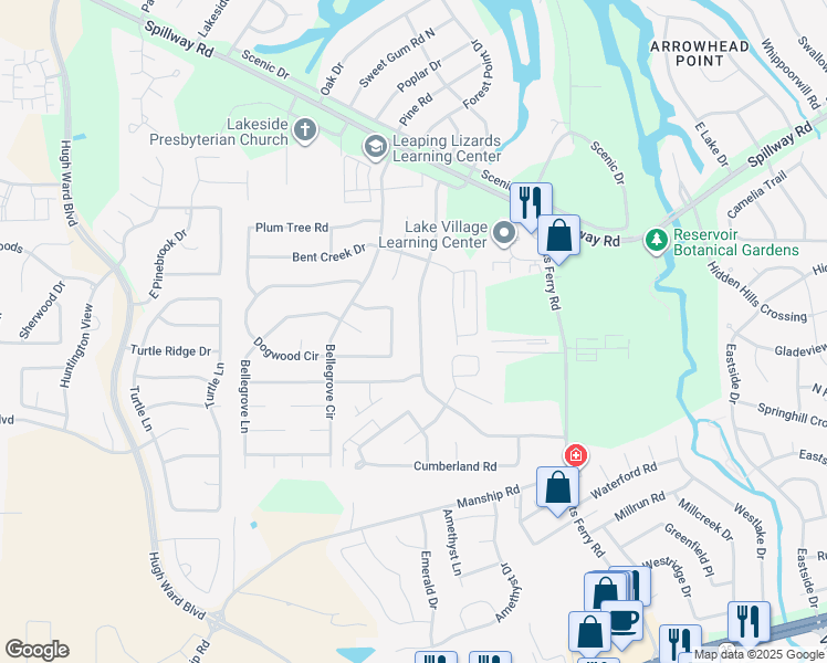map of restaurants, bars, coffee shops, grocery stores, and more near 216 Shenandoah Road North in Brandon