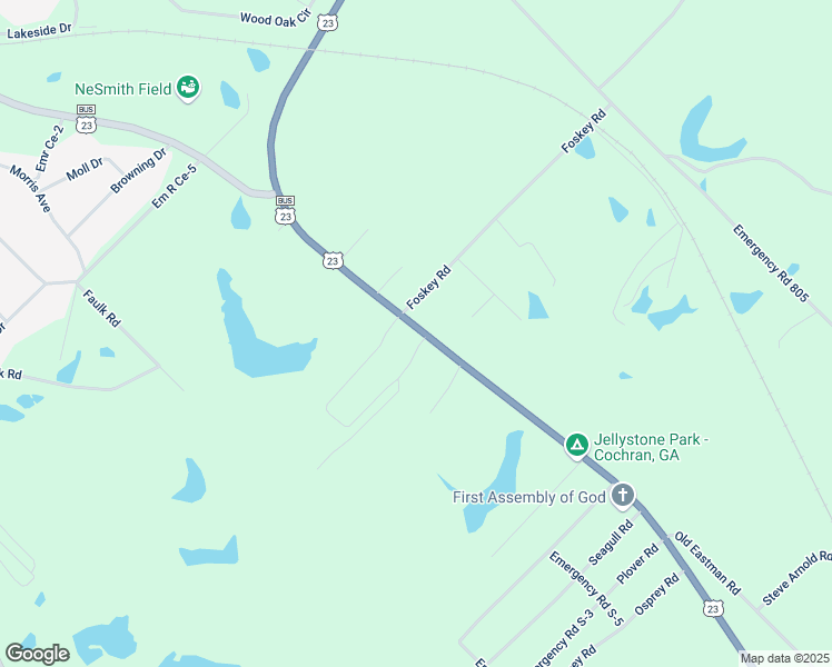 map of restaurants, bars, coffee shops, grocery stores, and more near Golden Isles Highway in Cochran