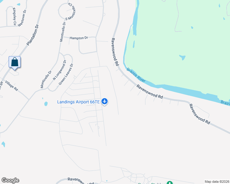 map of restaurants, bars, coffee shops, grocery stores, and more near EAST LANDINGS DRIVE in Pecan Plantation