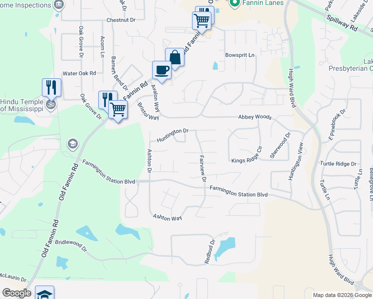 map of restaurants, bars, coffee shops, grocery stores, and more near 510 Oakleigh Place in Brandon