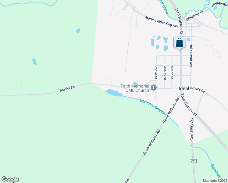 map of restaurants, bars, coffee shops, grocery stores, and more near 1111 Brooks Road in Ideal