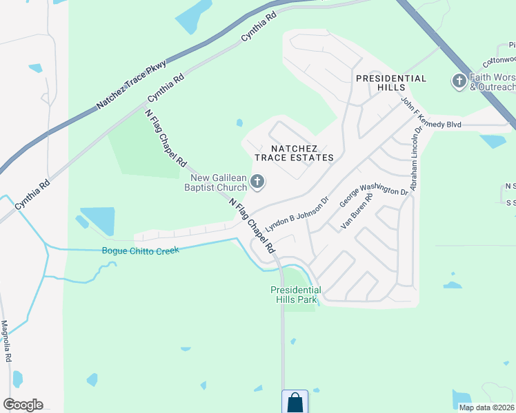 map of restaurants, bars, coffee shops, grocery stores, and more near 3830 North Flag Chapel Road in Jackson