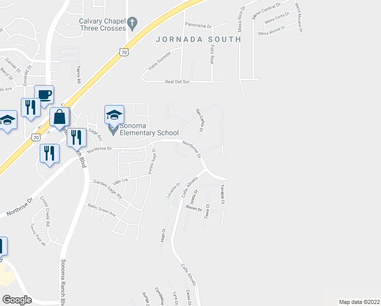 map of restaurants, bars, coffee shops, grocery stores, and more near 4286 Nambe Court in Las Cruces