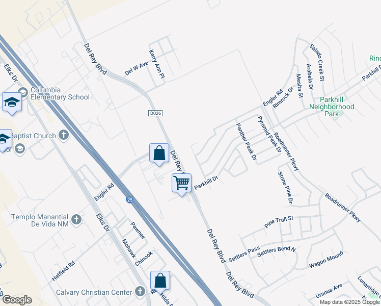 map of restaurants, bars, coffee shops, grocery stores, and more near 4424 Kingston Road in Las Cruces