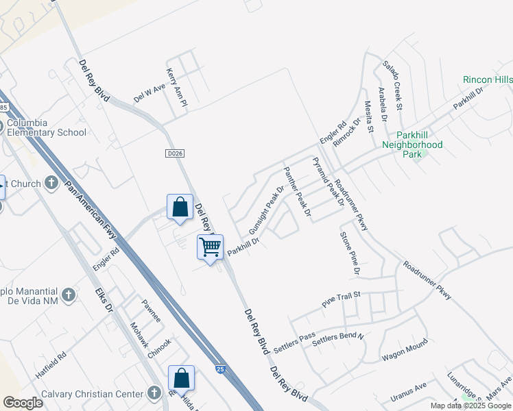 map of restaurants, bars, coffee shops, grocery stores, and more near 1138 Turkey Knob Drive in Las Cruces