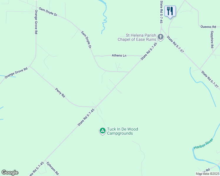 map of restaurants, bars, coffee shops, grocery stores, and more near 17 Empire Lane in Saint Helena Island