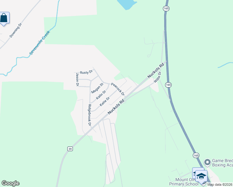 map of restaurants, bars, coffee shops, grocery stores, and more near 25 Katie Drive in Phenix City