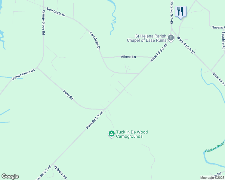 map of restaurants, bars, coffee shops, grocery stores, and more near 17 Empire Lane in Saint Helena Island