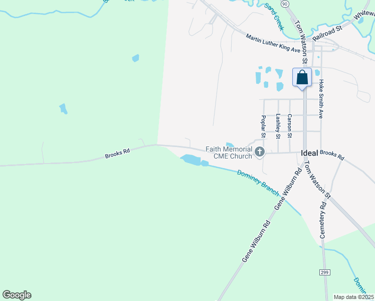 map of restaurants, bars, coffee shops, grocery stores, and more near 1111 Brooks Road in Ideal