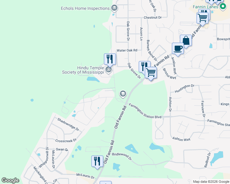 map of restaurants, bars, coffee shops, grocery stores, and more near 103A Caribbean Villas Drive in Brandon