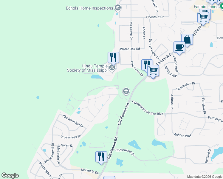 map of restaurants, bars, coffee shops, grocery stores, and more near 106 Caribbean Villas Drive in Brandon
