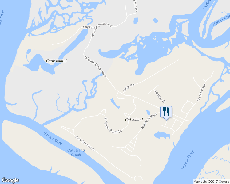 map of restaurants, bars, coffee shops, grocery stores, and more near 4 Timber Trail in Beaufort