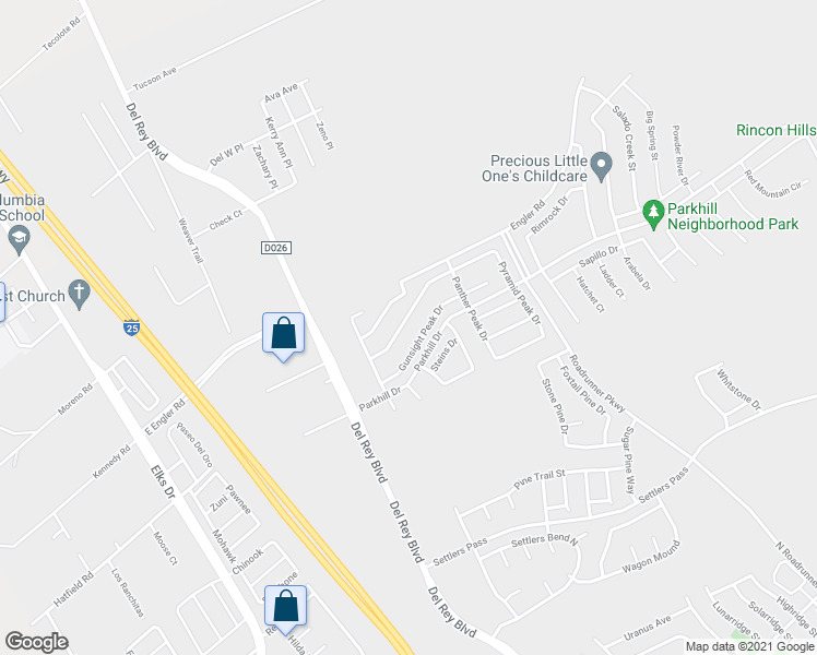 map of restaurants, bars, coffee shops, grocery stores, and more near 1142 Turkey Knob Drive in Las Cruces
