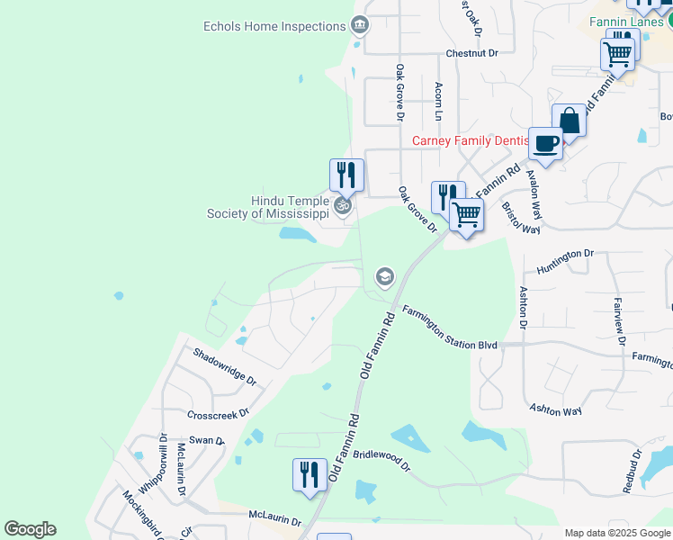 map of restaurants, bars, coffee shops, grocery stores, and more near 106 Caribbean Villas Drive in Brandon