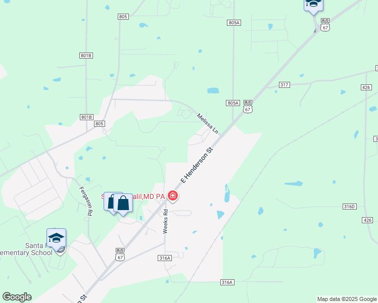 map of restaurants, bars, coffee shops, grocery stores, and more near 2023 East Henderson Street in Cleburne