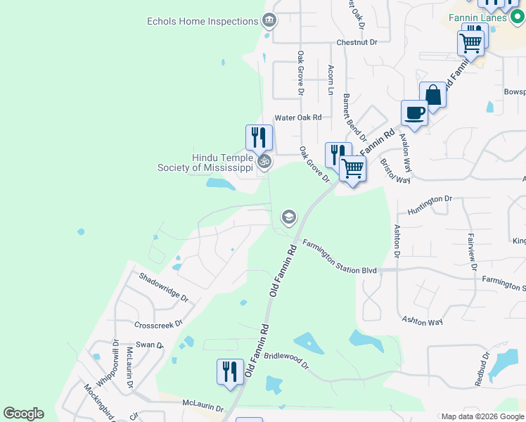 map of restaurants, bars, coffee shops, grocery stores, and more near 103A Caribbean Villas Drive in Brandon