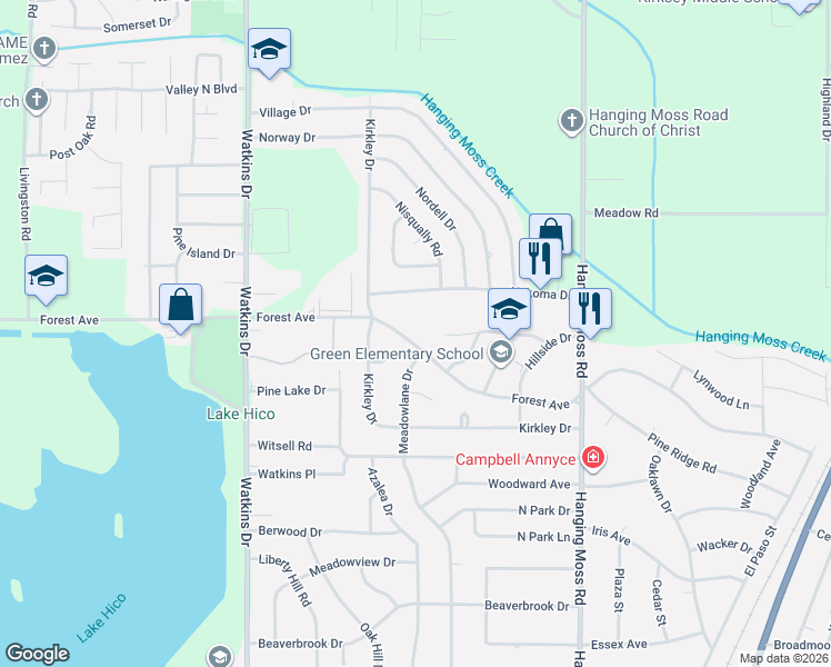 map of restaurants, bars, coffee shops, grocery stores, and more near 712 Forest Ave in Jackson