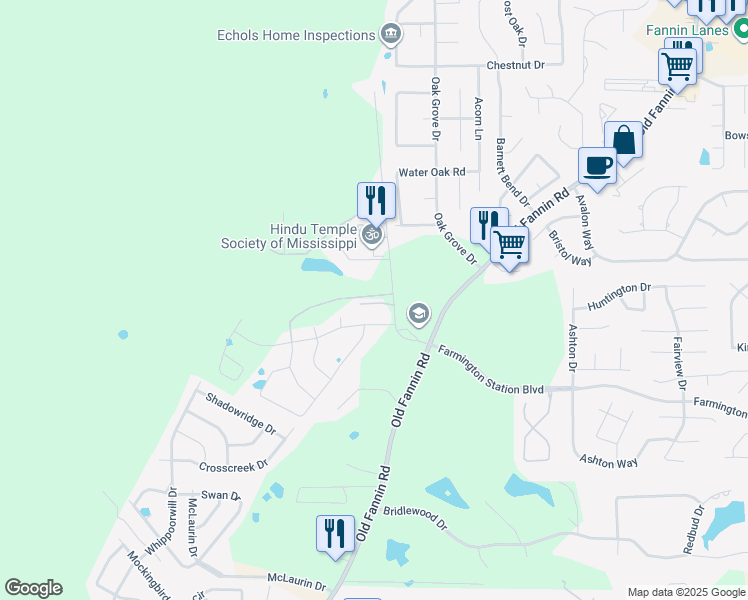 map of restaurants, bars, coffee shops, grocery stores, and more near 106 Caribbean Villas Drive in Brandon