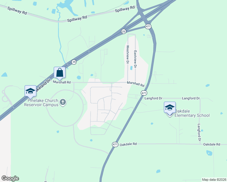 map of restaurants, bars, coffee shops, grocery stores, and more near 401 Duke Court in Brandon