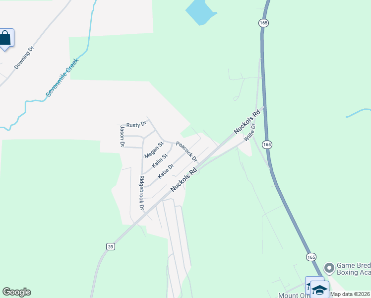 map of restaurants, bars, coffee shops, grocery stores, and more near 25 Katie Drive in Phenix City