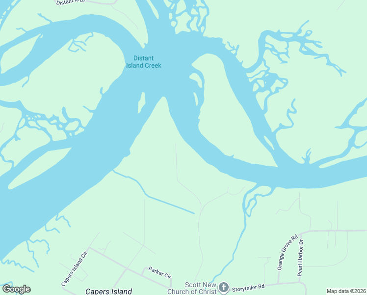 map of restaurants, bars, coffee shops, grocery stores, and more near 150 Bridgewood Road in Saint Helena Island
