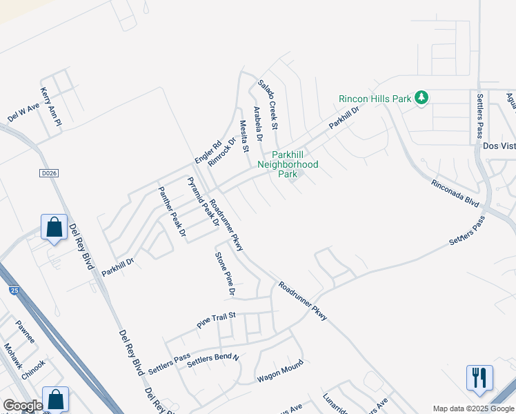map of restaurants, bars, coffee shops, grocery stores, and more near 4566 Rimrock Court in Las Cruces