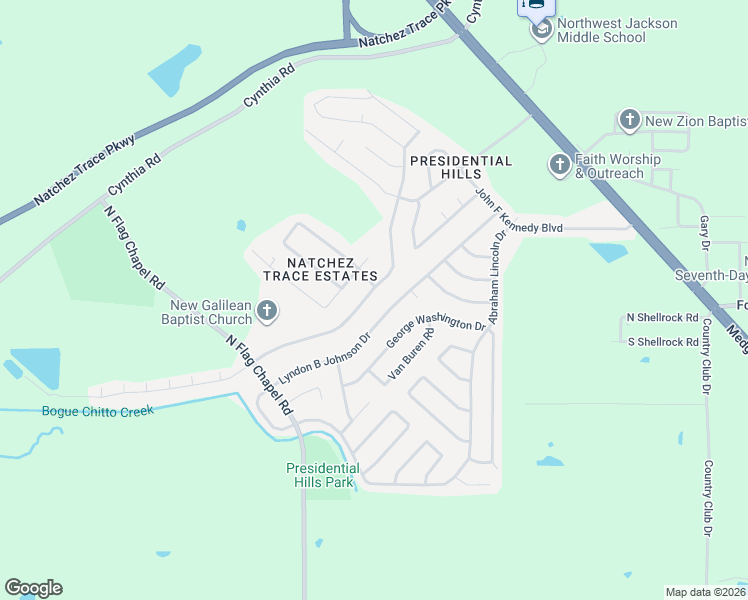 map of restaurants, bars, coffee shops, grocery stores, and more near 6684 Franklin Delano Roosevelt Drive in Jackson