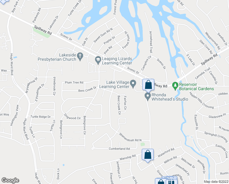 map of restaurants, bars, coffee shops, grocery stores, and more near 117 Shenandoah Road North in Brandon