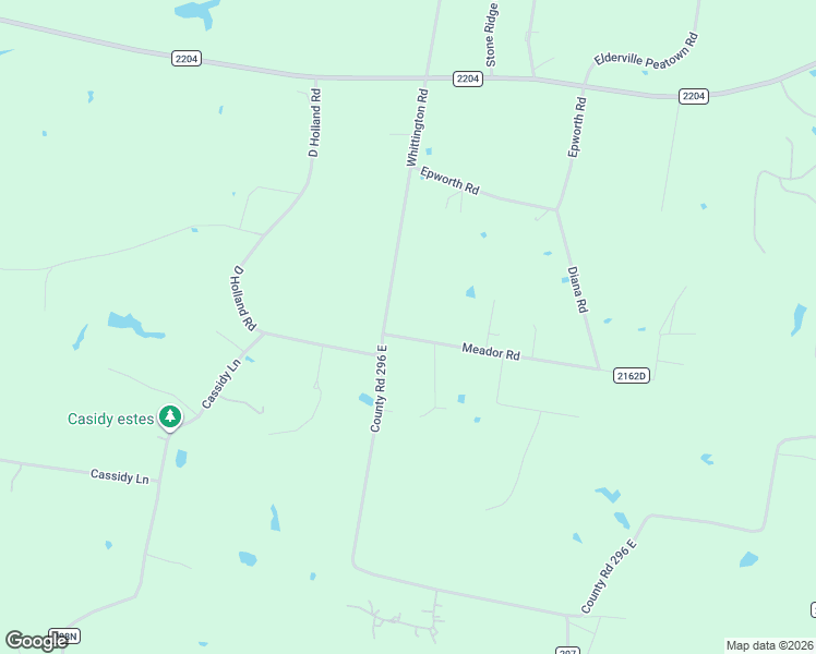 map of restaurants, bars, coffee shops, grocery stores, and more near 141 Meador Road in Kilgore