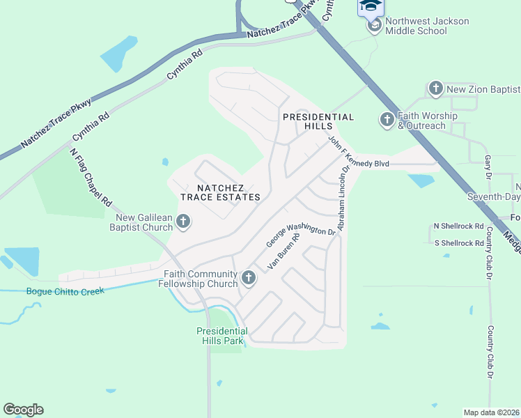 map of restaurants, bars, coffee shops, grocery stores, and more near 6684 Franklin Delano Roosevelt Drive in Jackson
