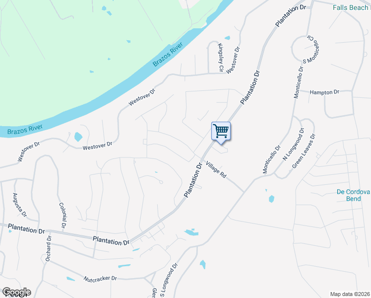 map of restaurants, bars, coffee shops, grocery stores, and more near 9205 Plantation Drive in Granbury