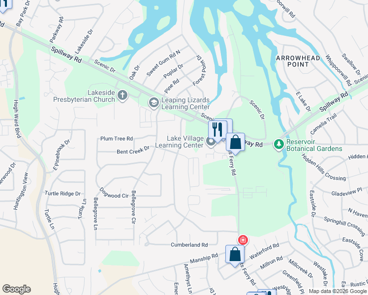 map of restaurants, bars, coffee shops, grocery stores, and more near 113 Shenandoah Road North in Brandon