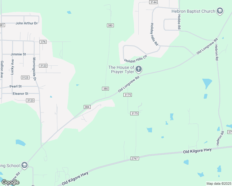 map of restaurants, bars, coffee shops, grocery stores, and more near 10358 County Road 384 in Tyler