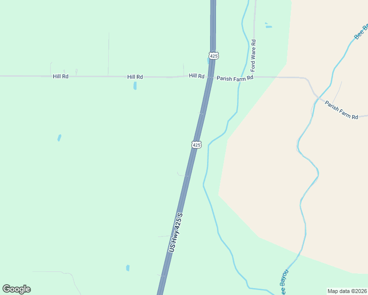 map of restaurants, bars, coffee shops, grocery stores, and more near 3316 U.S. 425 in Rayville