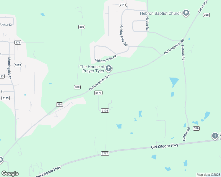 map of restaurants, bars, coffee shops, grocery stores, and more near 10484 County Road 384 in Tyler